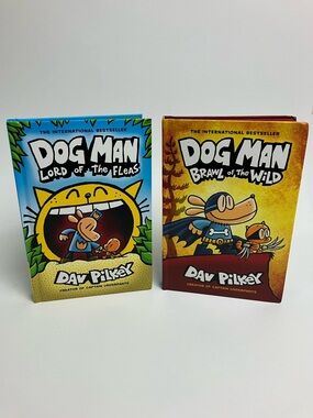 Dog Man #5-6 Graphic Novels Hardcover Books Dave Pilkey Kids Young Readers
